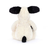 Jellycat Medium Bashful Black & Cream Puppy - 12"